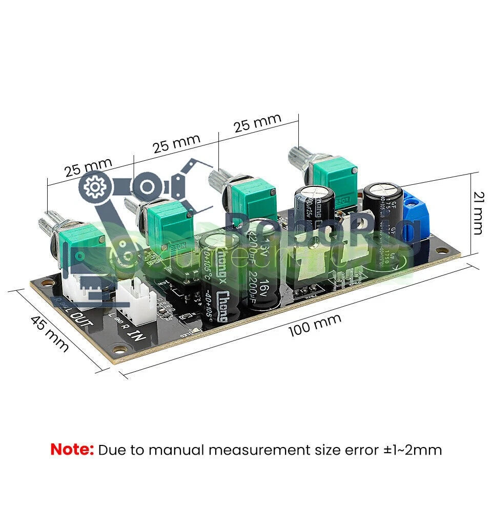 NE5532 Amplifier Tone Preamp Board Treble Bass Midrange Volume Tone Control