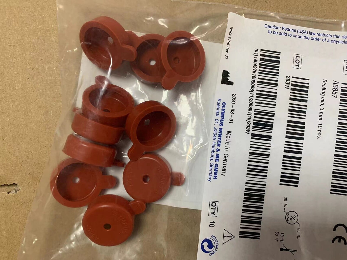 10PCS/bag  FOR Olympus sealing cap red A5857 surgery endoscope supplies