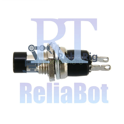 10PCS Black PBS-110 ON/OFF Push button Mini Lockless Momentary Switch