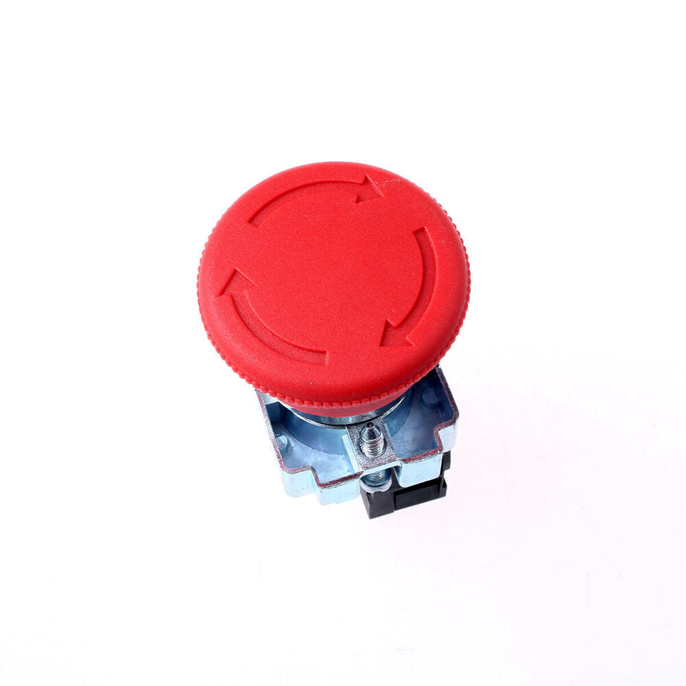 10pcs XB2-BS542 Turn to Released 1N/C Red Emergency Stop Mushroom Push Button