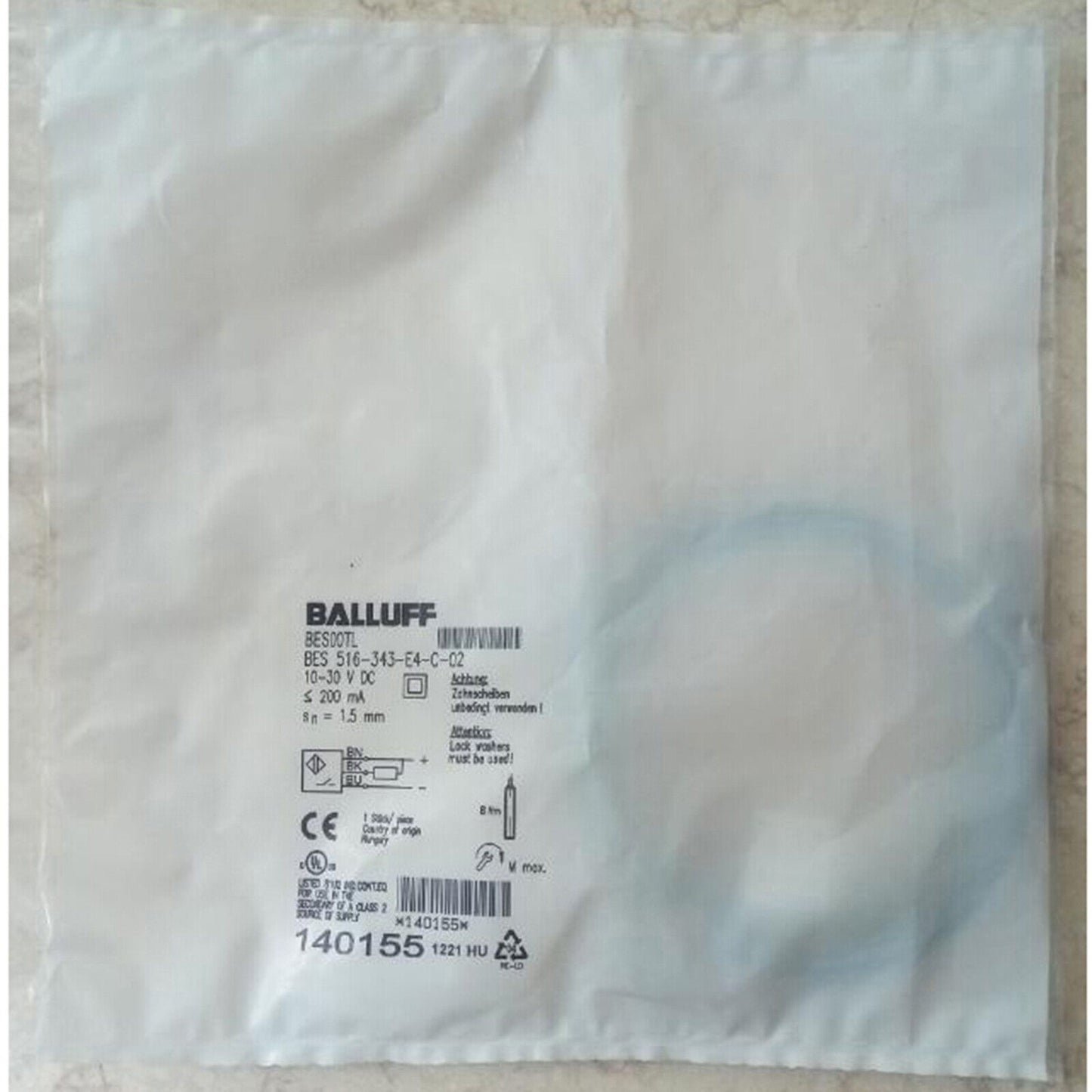New 1PC BALLUFF BES 516-343-E4-C-02 Proximity Sensor - Fast Response - BALLUFF