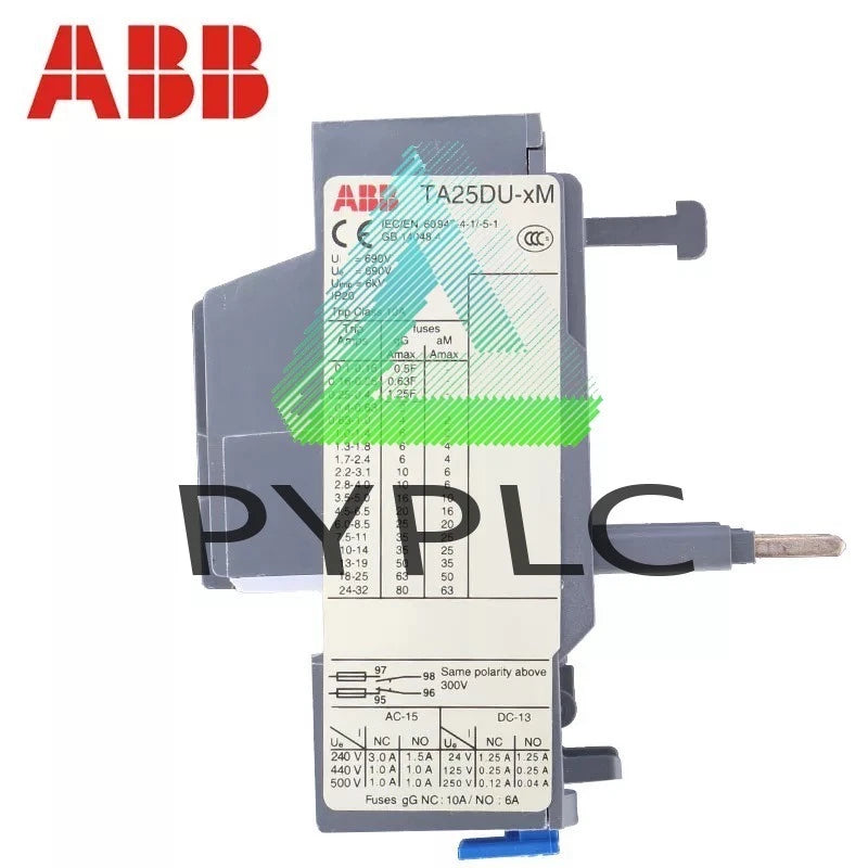 ABB TA25DU-0.63M Thermal Overload Relay 0.4 - 0.63A 690V 3 Poles Fast delivery