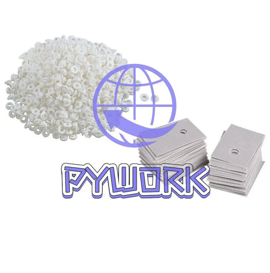 100PCS TO-220 White Transistor Plastic Washer Insulation Washer + Pads Silicone