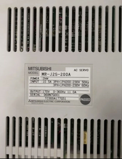 Mitsubishi MR-J2S-200A AC Servo Amplifier Drive PLC with Factory Sealed - MITSUBISHI