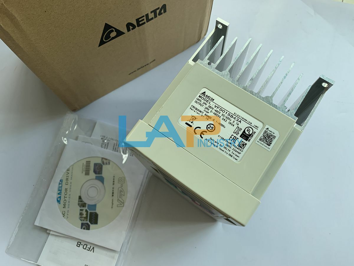 new 1PCS For DELTA Inverter VFD015B43A 3PH 380-480V 5.7A50/60Hz - DELTA CONTROLS
