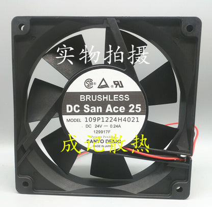 1pcs Sanyo 109P1224H4021 DC24V 0.24A 120mm 12025 inverter fan 2pin