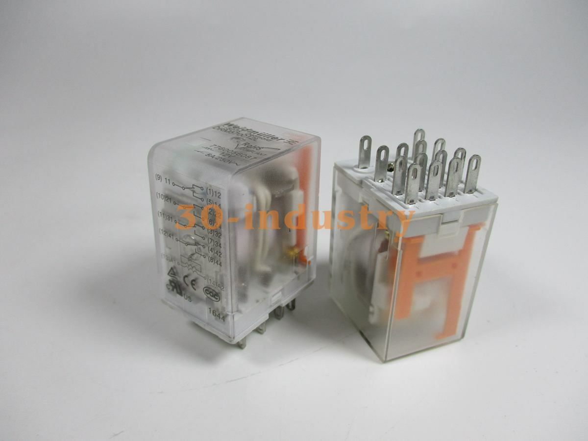 Weidmüller DRM570012L 20PCS Box Intermediate Relay 12V 14 Feet - WEIDMÜLLER