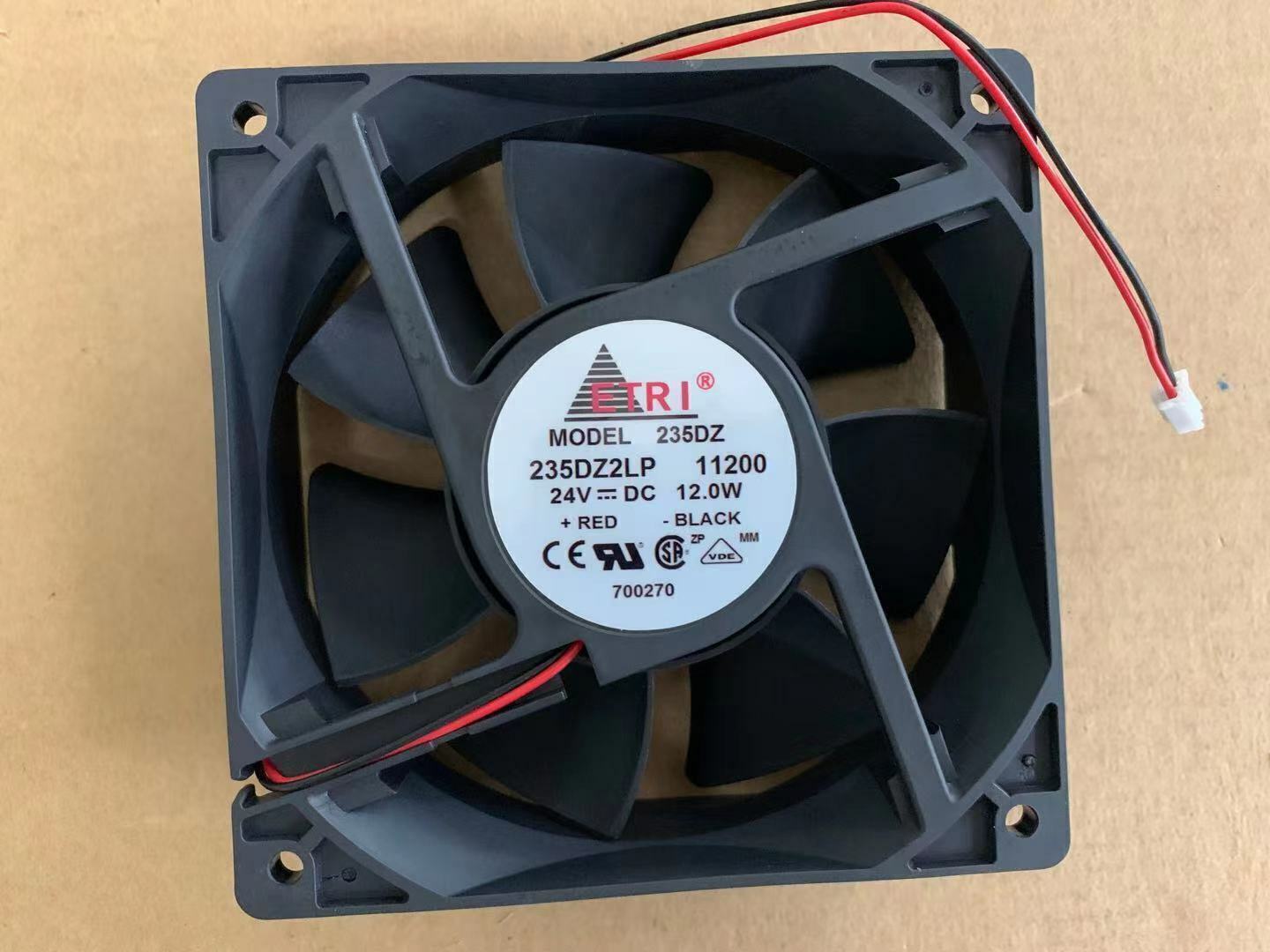 new 1PC ETRI 12038 12CM 235DZ2LP 11200 24V 12.0W 2-wire inverter cooling fan - ETRI