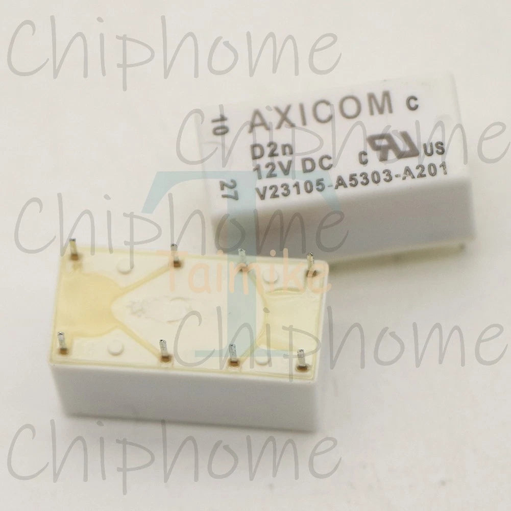 10PCS AXICOM V23105-A5303-A201 Power Relay 12VDC 8Pin
