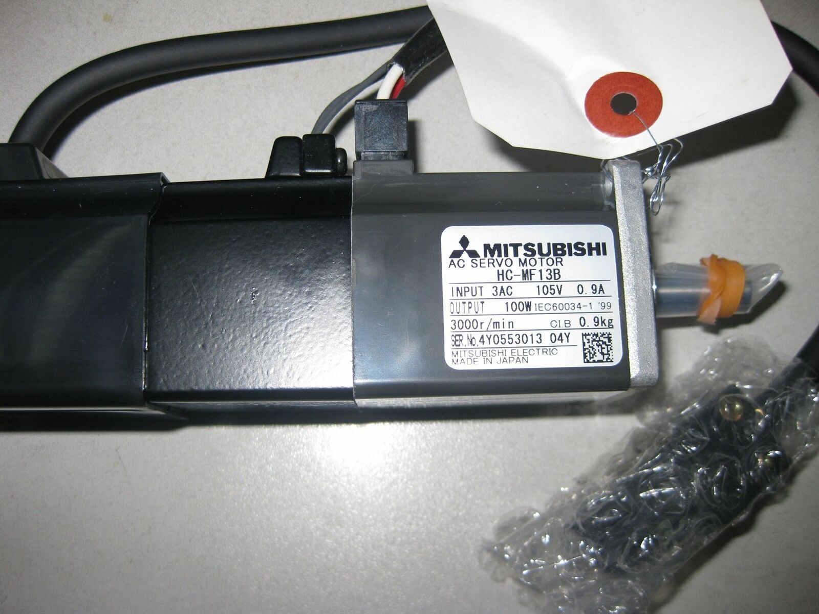 Mitsubishi servo motor HC-MF13B tested in good condition - MITSUBISHI