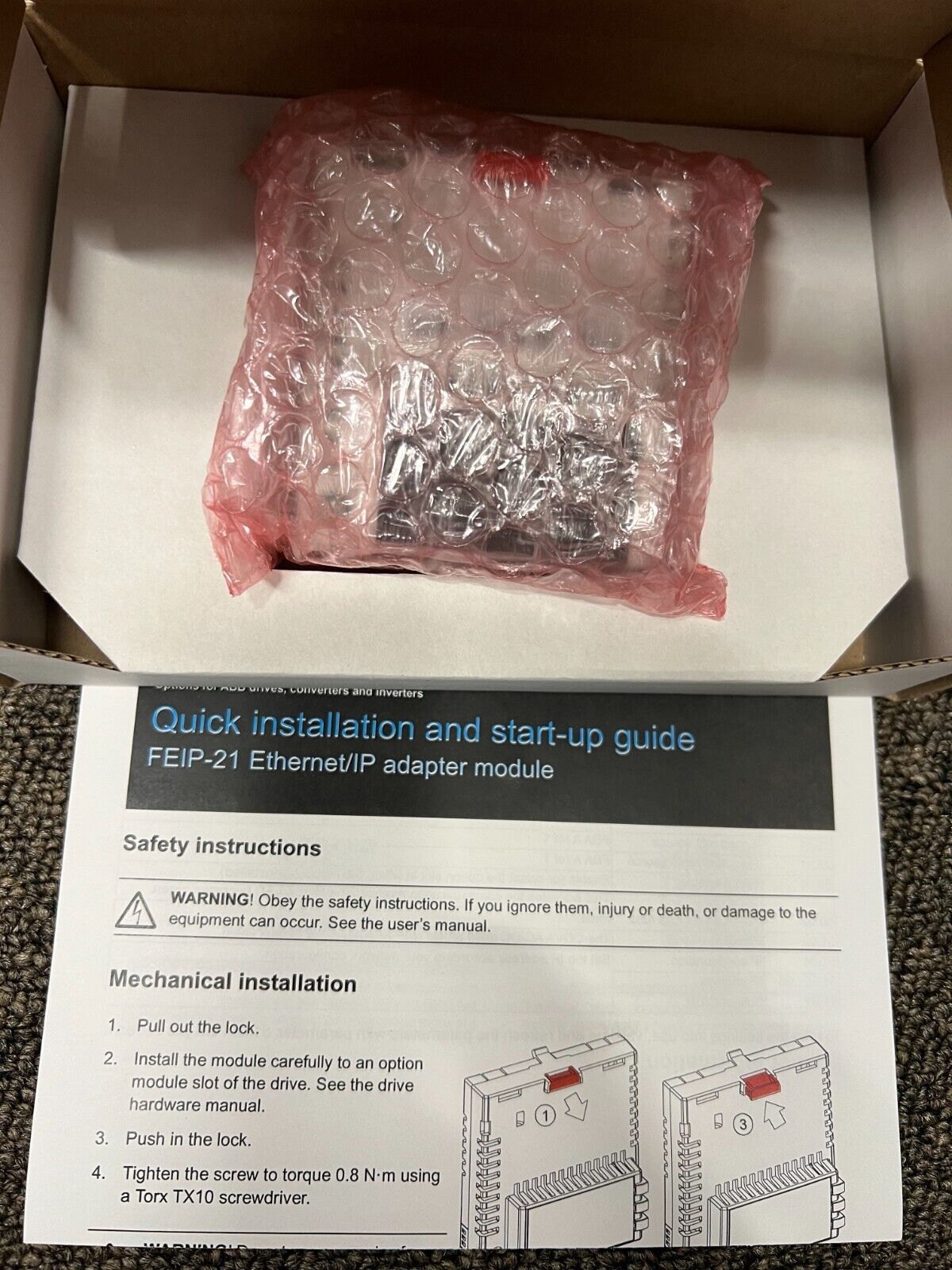 ABB FEIP-21 Inverter Ethernet Adapter Module (ACS380 ACS580) - ABB