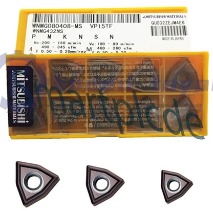 10pcs/box Mitsubishi WNMG080408-MS VP15TF WNMG432M Carbide Inserts Free Shipping