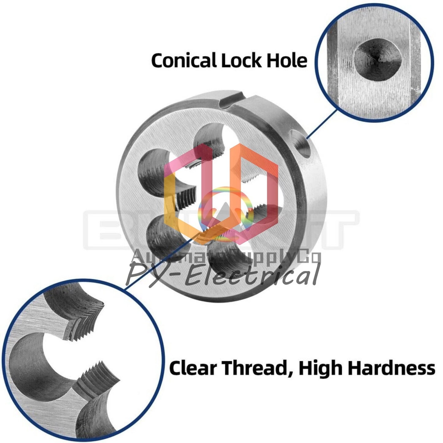 5/8"-32 UN Tap and Die Set Right Hand, 5/8 x 32 UN Thread Tap and Round Die