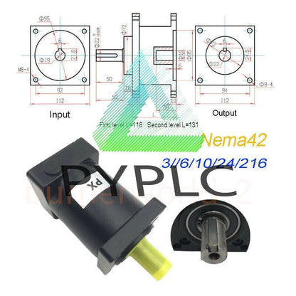 Nema42 Planetary Gearbox Gear Head for Servo Motor Speed Reducer CNC 3/5/6/10:1