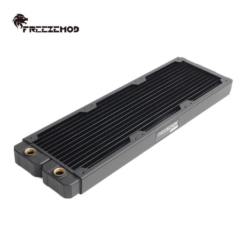 new 360mm Computer Water-cooled Copper Radiator Row 14 Flat Tubes Black