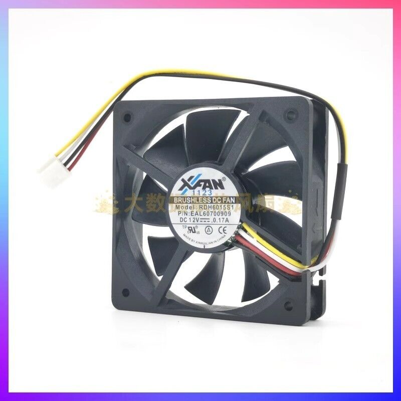 New XFAN RDH6015S1 6015 DC12V 0.17A 4-pin Silent Cooling Fan - XFAN