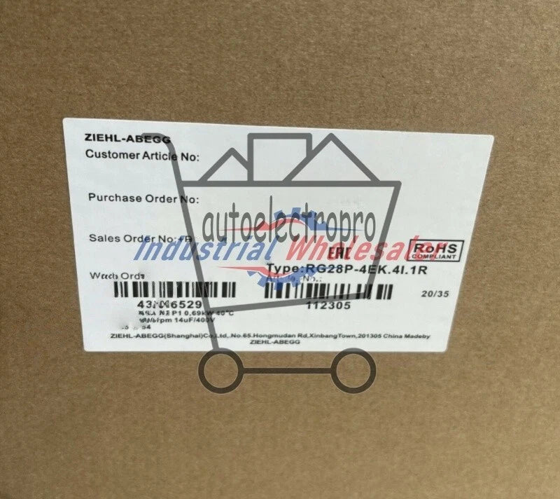 1PCS ZIEHL-ABEGG RG28P-4EK.4I.1R Industrial fan Fast Free delivery