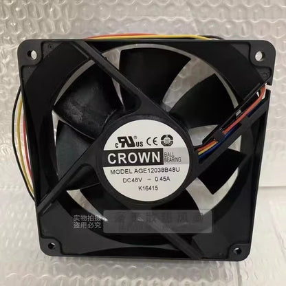 CROWN AGE12038B48U IP55 12038 DC48V 0.45A 12CM 4-Wire PWM Cooling Fan