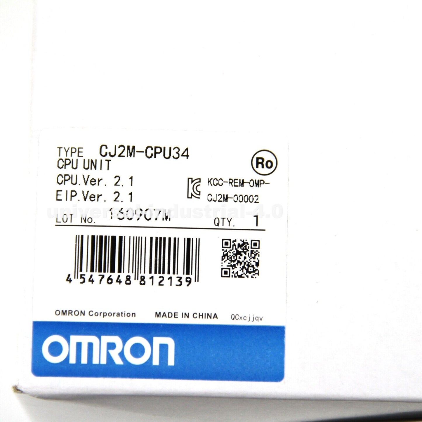 OMRON CJ2M-CPU34 CPU Unit - OMRON