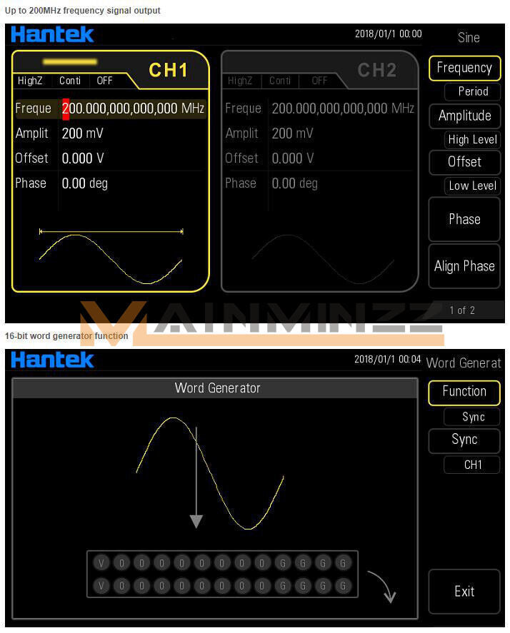 new ONE  Hantek Arbitrary waveform Function generator HDG6202B