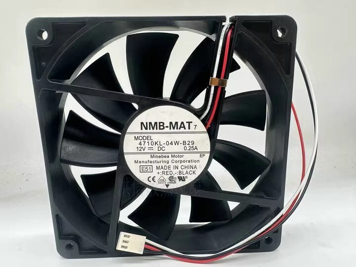 NMB 4710KL-04W-B29 12025 DC12V 0.25A 120*25MM 3-Pin Silent Cooling Fan