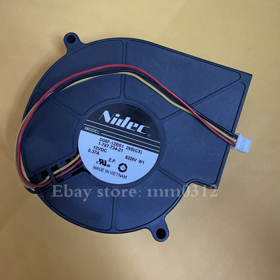 new 1pcs Nidec D09F-12BS1 26B 12V 0.37A 9CM 9025 3-wire projector cooling fan