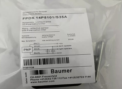 1PCS BAUMER FHDK-14P5101-S35A photoelectric sensor FHDK 14P5101/S35A - US#I