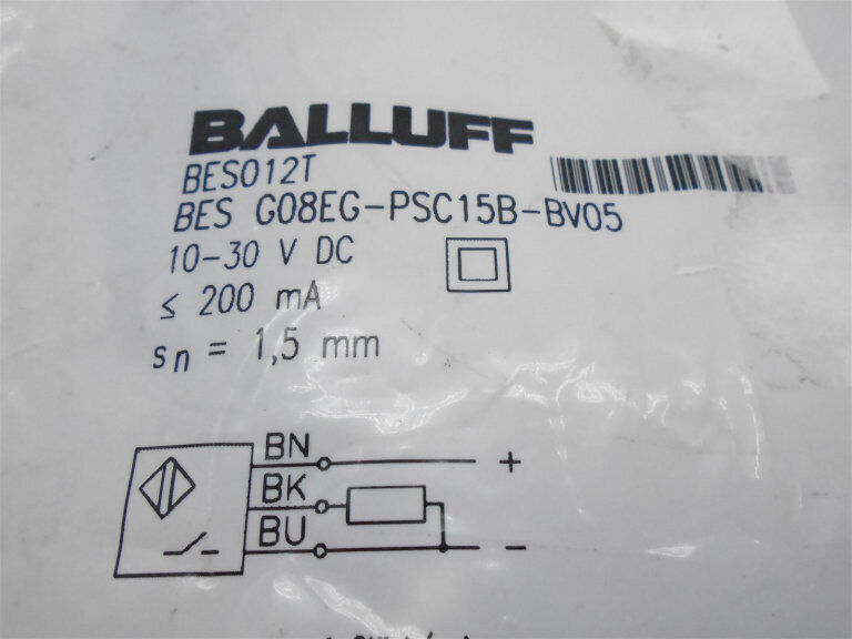 BALLUFF G08EG-PSC15B-BV05 SENSOR - High-Performance Motion Detection - BALLUFF