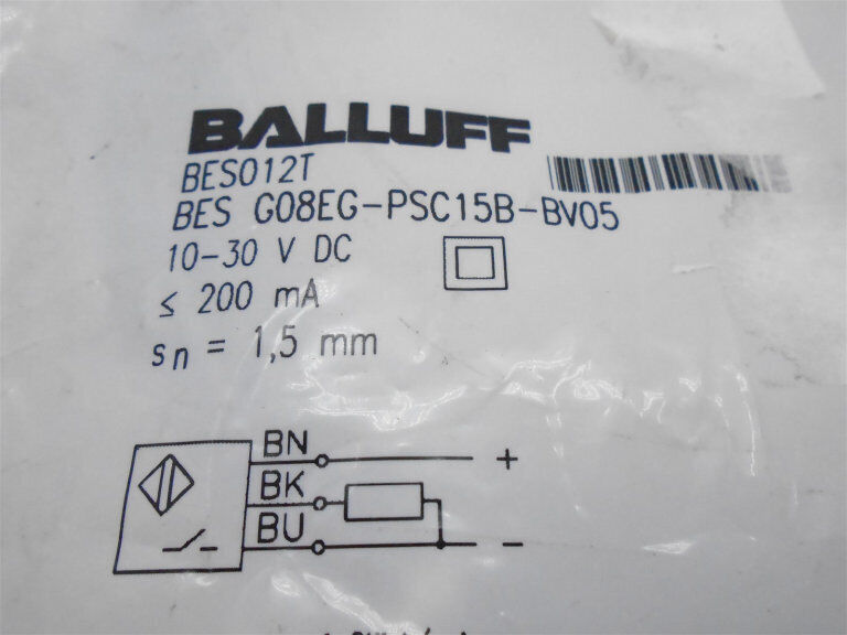 BALLUFF BES G08EG-PSC15B-BV05 SENSOR