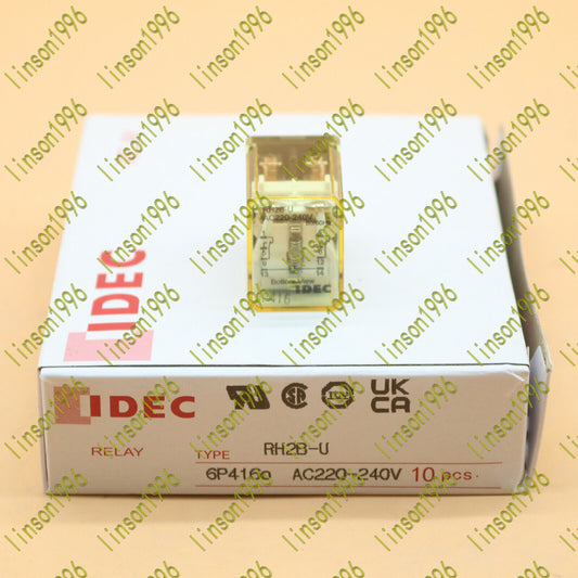 10-PC IDEC Relay RH2B-U 220VAC In-Box - IDECC