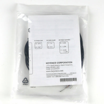 Keyence PR-M51N3 Mini-slim Transmissive Cable Type 1.2m Photoelectric Sensor - KEYENCE