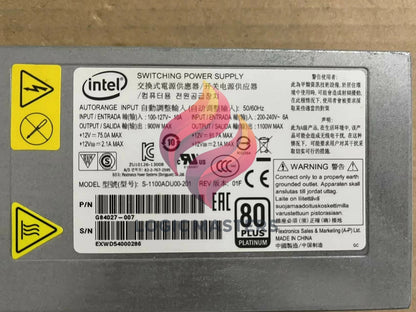 1PC For Intel 1100W Server Power Supply S-1100ADU00-201 G84027-007