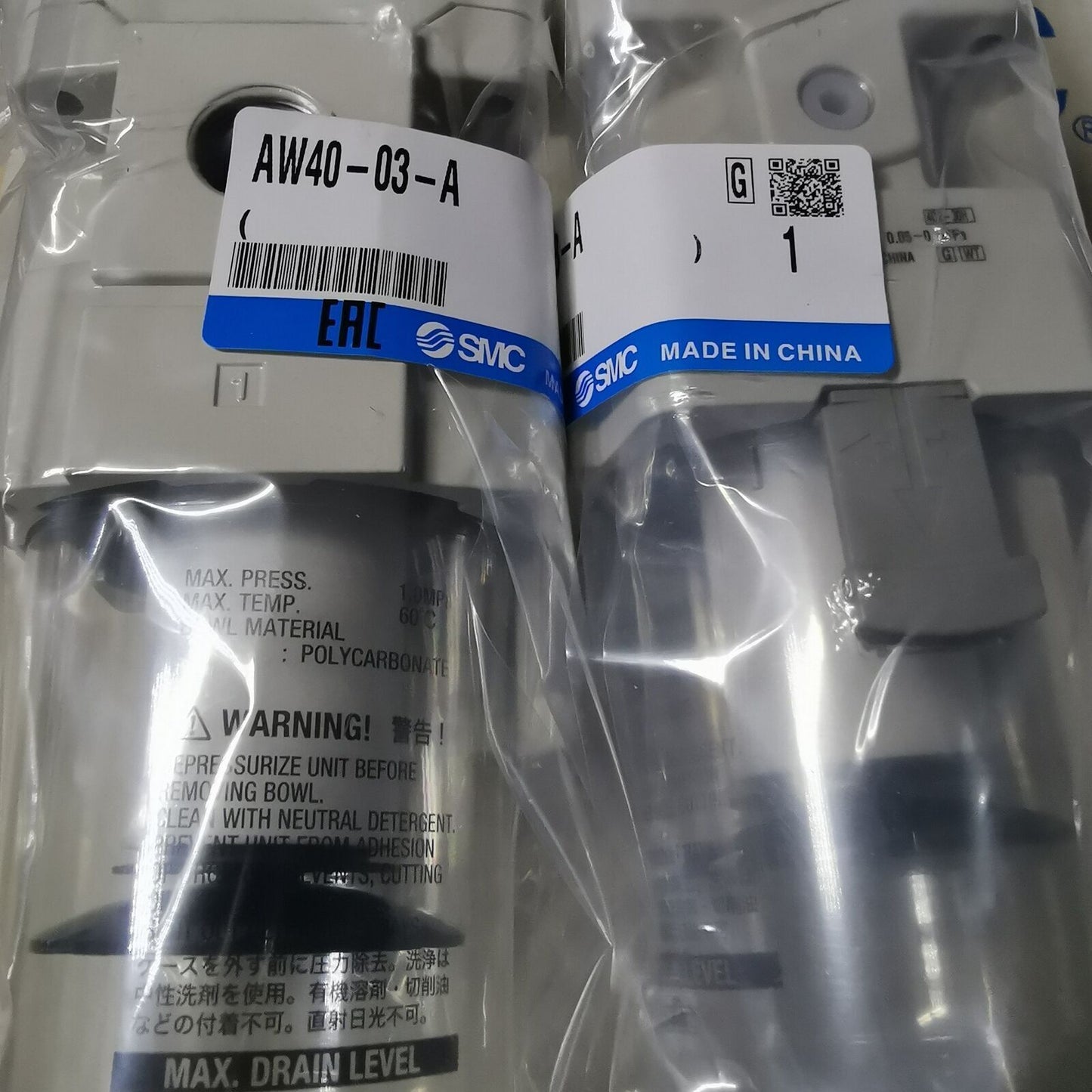 1 pcs  smc AW40-03-A filter pressure relief valve