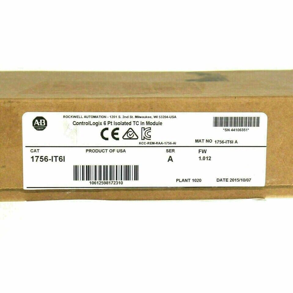 Allen Bradley ControlLogix 6 Pt Isolated Input Module 1756 IT6I AB - ALLEN BRADLEY