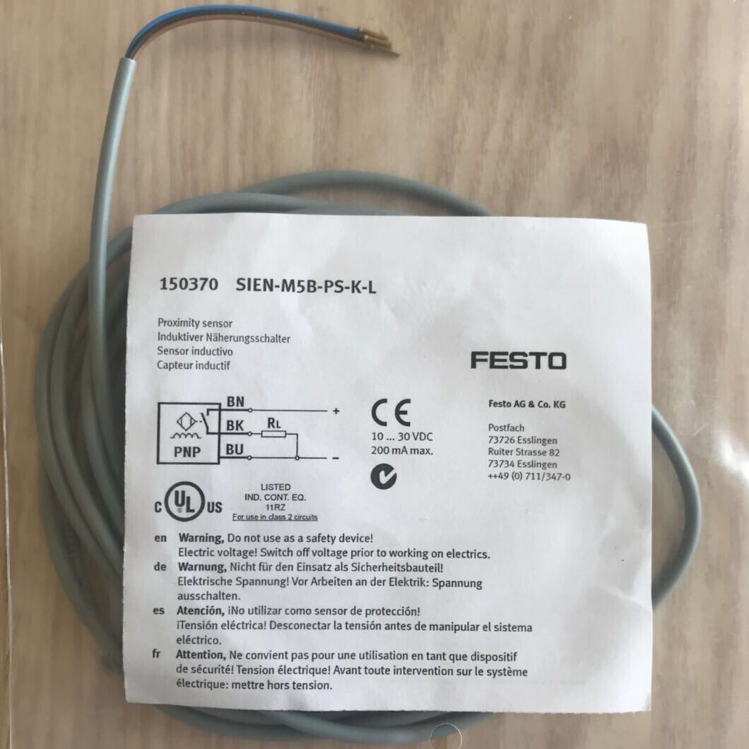 FESTO SIEN-M5B-PS-K-L 150370 Proximity Switch | FESTO industrial proximity switches | FESTO switch mounting options | FESTO industrial control switches - FESTO