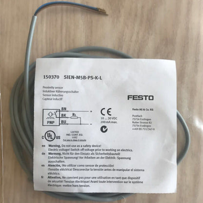 FESTO SIEN-M5B-PS-K-L 150370 Proximity Switch | FESTO industrial proximity switches | FESTO switch mounting options | FESTO industrial control switches - FESTO