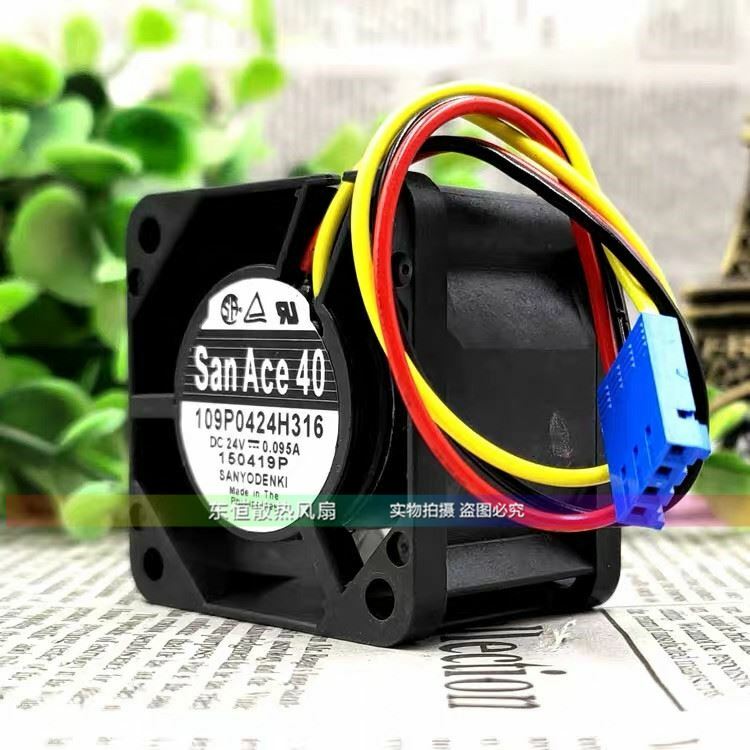 new 1PC Sanyo FAN 109P0424H316 DC 24V 0.095A 40*40*28MM 3-Pin