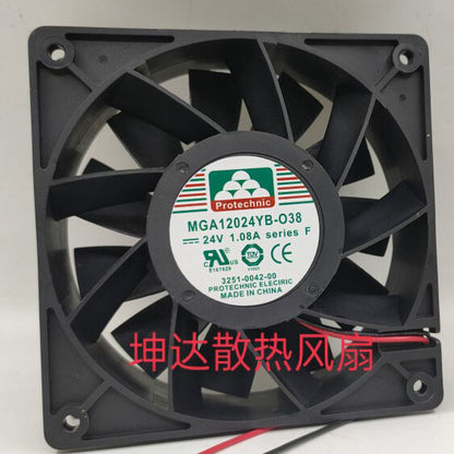 MAGIC MGA12024YB-O38 24V 1.08A 12CM 12038 2-wire cooling fan