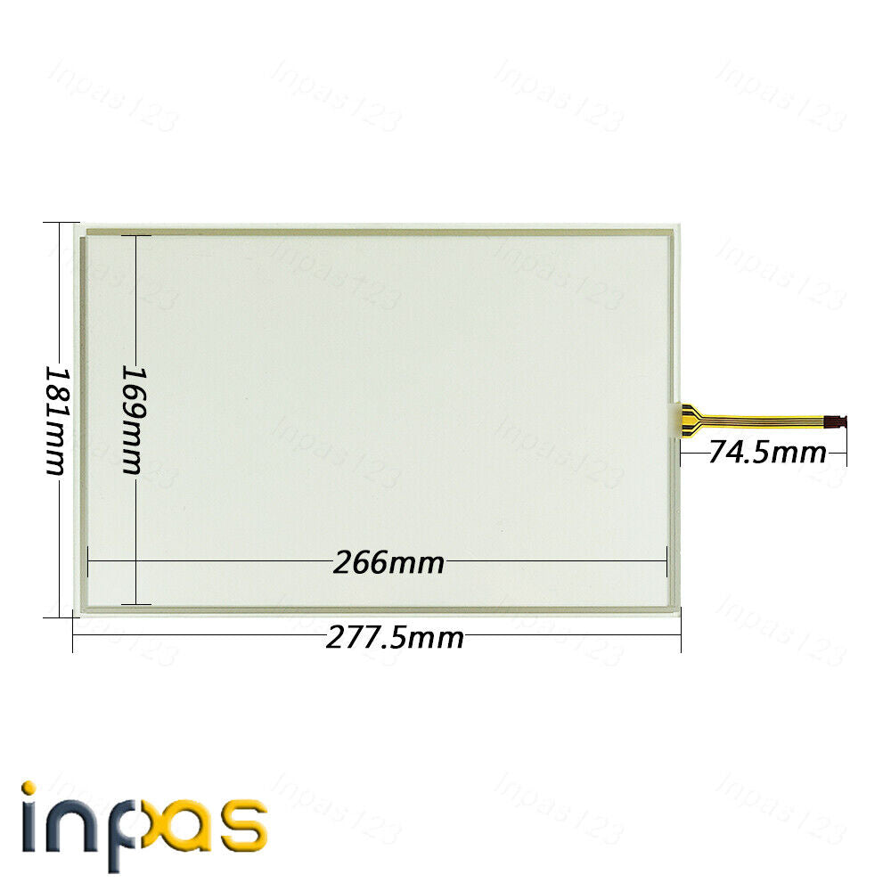 2711P-T12W22D8S 4-Wire Touch Screen Panel Glass + Overlay film - BRAND NAME