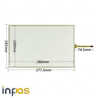 2711P-T12W22D8S 4-Wire Touch Screen Panel Glass + Overlay film - BRAND NAME