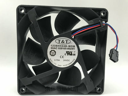 1pcs  T & T 1238HH24B-WDB 3HAC029105-002 / 01 24V 0.70A ABB Robot Cooling Fan