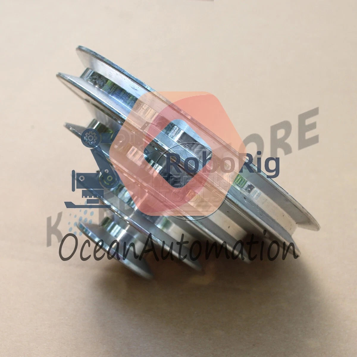 OD 130mm, 4 Step Pulley 16mm Bore for 1/2" = 12.7mm Belt width - Cast Aluminum~