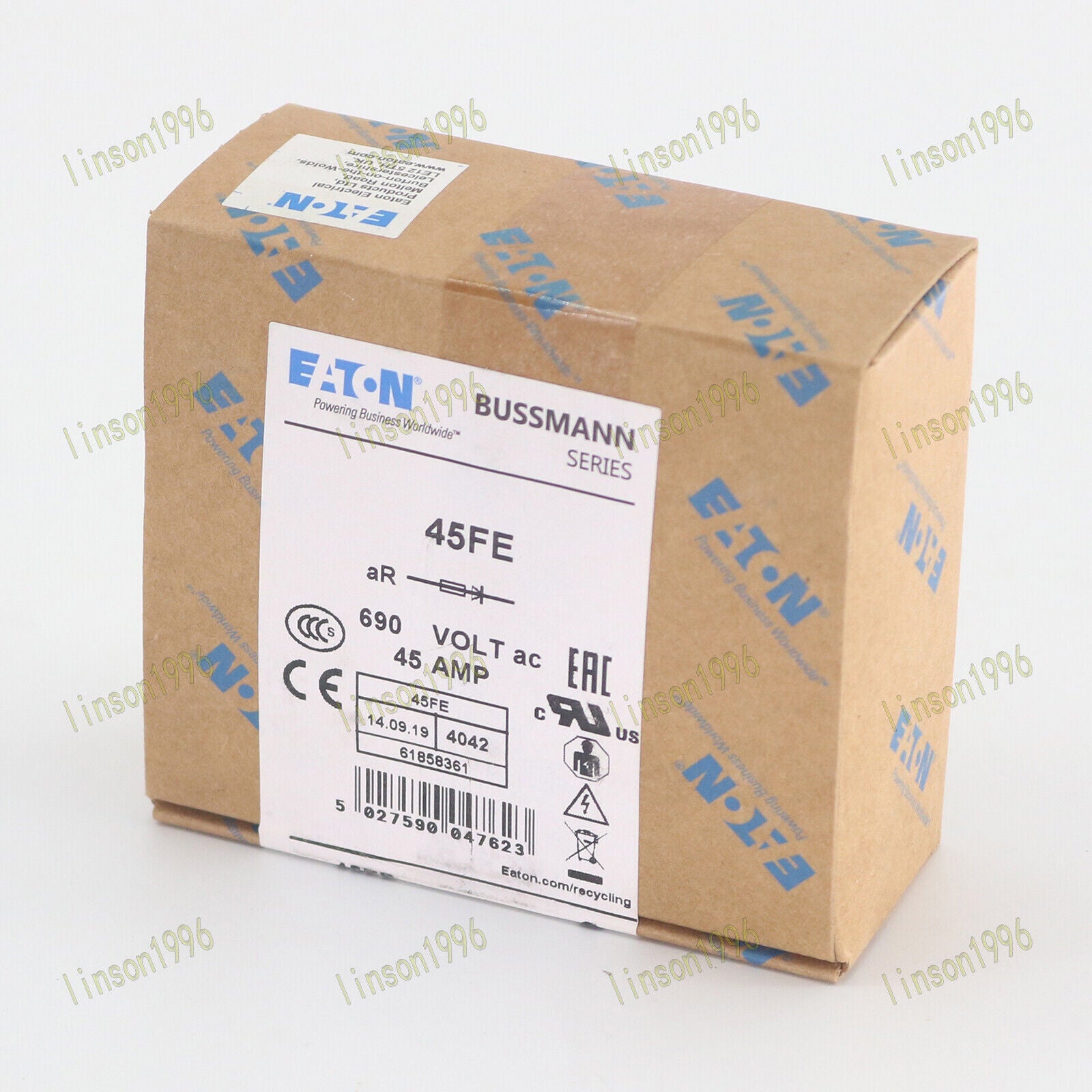 10-Piece Bussmann Eaton Fuse Set, 45Amp, 690V, Fast shipping - BUSSMANN EATON