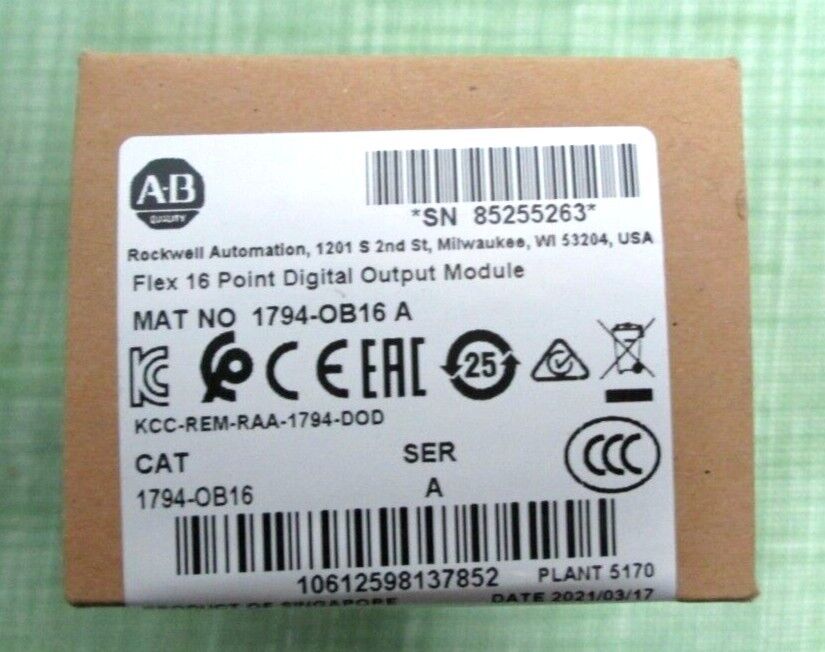 Allen Bradley A Flex 16 Point Digital Output Module OB16 - ALLEN BRADLEY