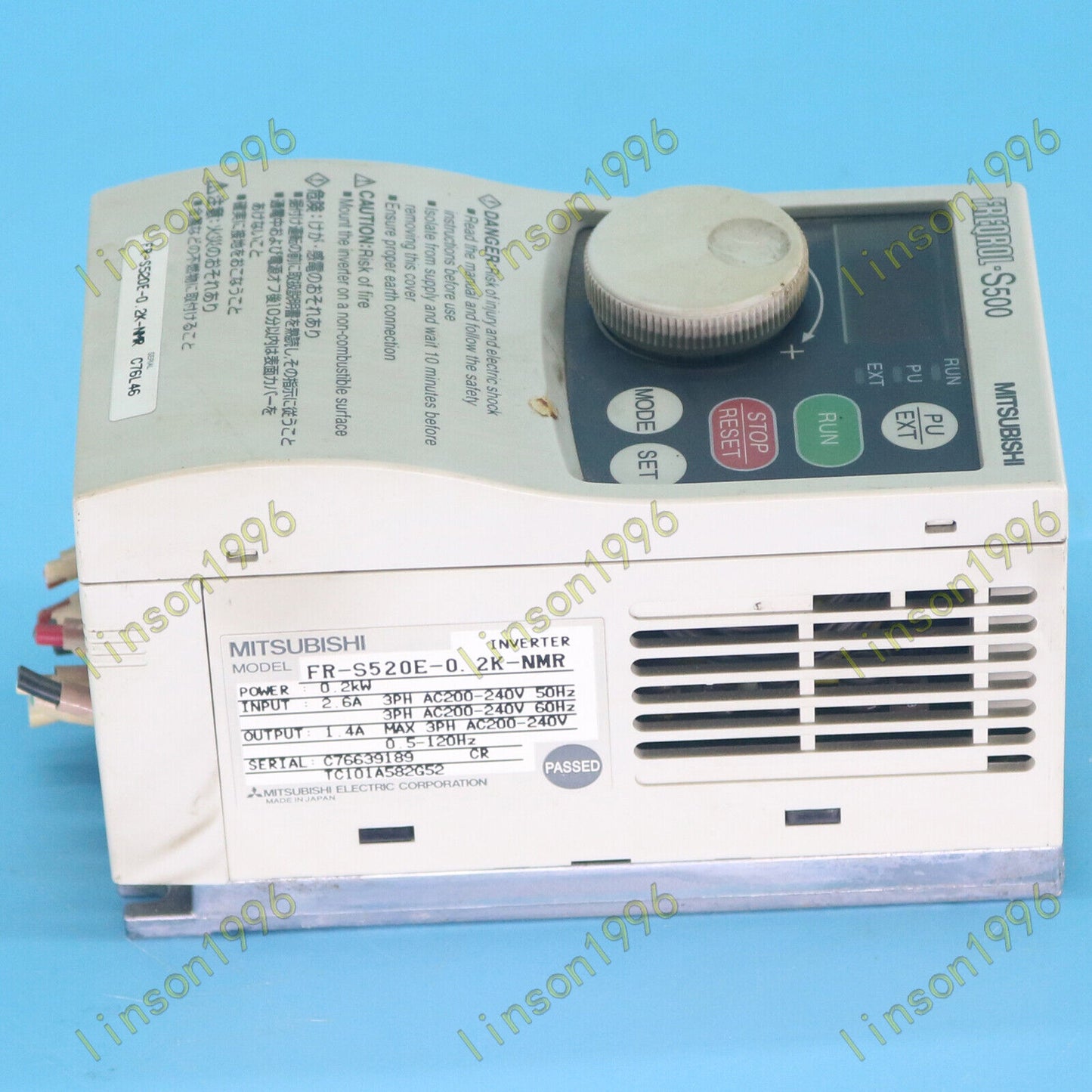 Mitsubishi Inverter FR-S520E-0.2K-NMR Used – Good Condition - MITSUBISHI