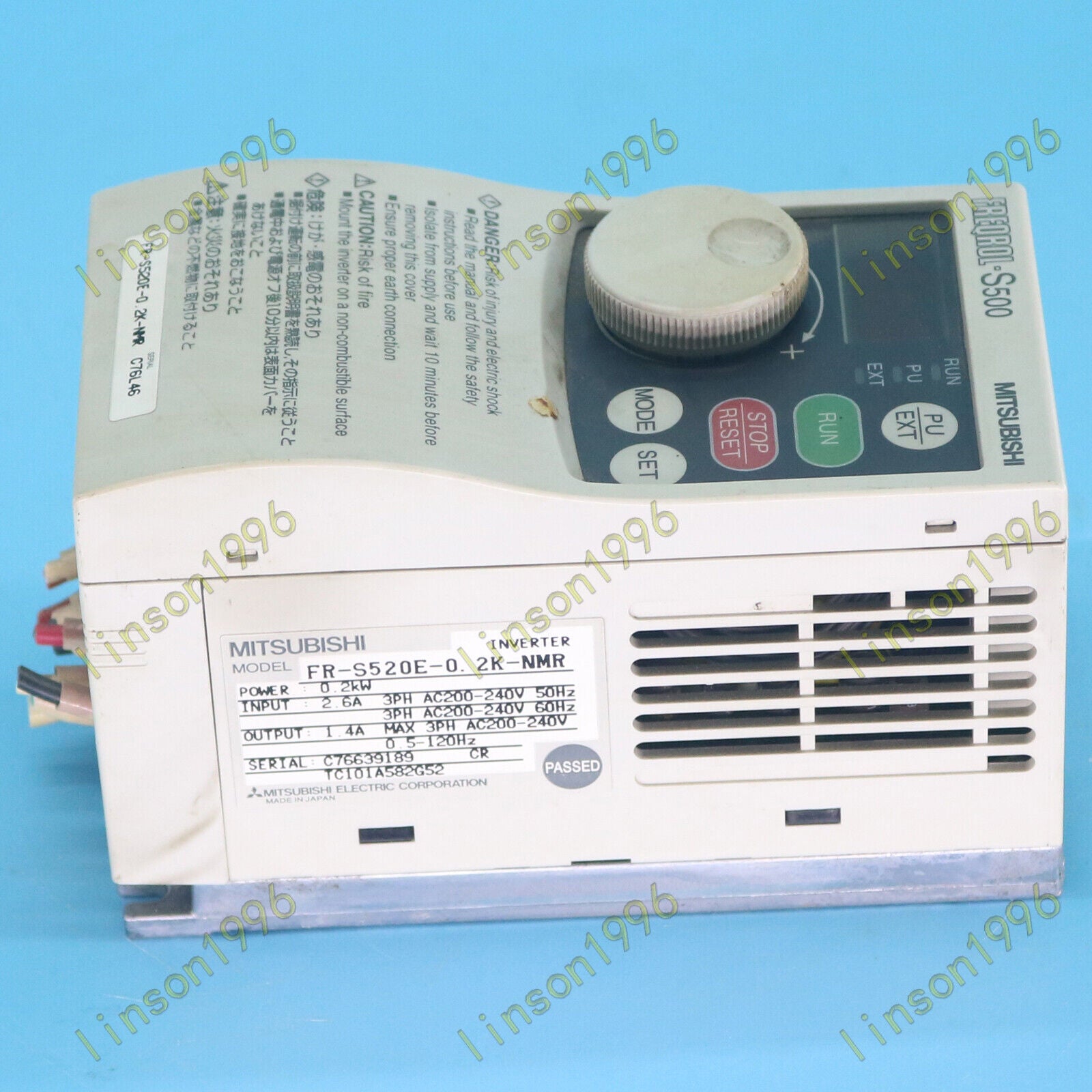 Mitsubishi Inverter FR-S520E-0.2K-NMR Used – Good Condition - MITSUBISHI