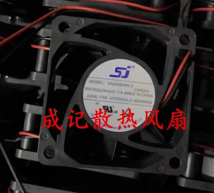 SJ SA240625RL3 DC24V 0.17A 60*60*25mm 2-wire Inverter Cooling Fan