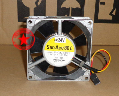 1pcs SANYO 109L0824H4H01 24V 0.09A San Ace 80L Metal Aluminum Fan