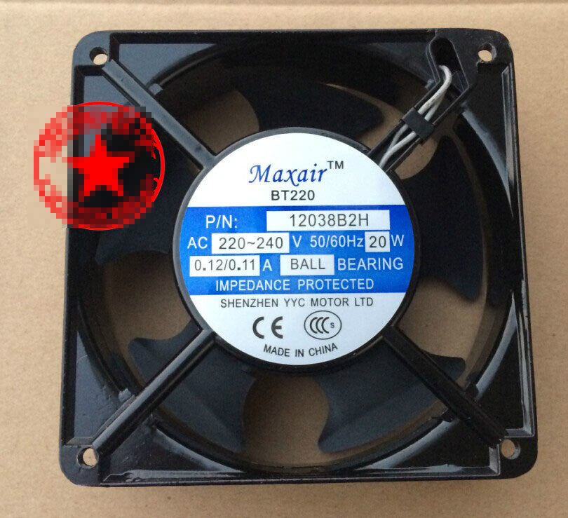 1pcs  maxair BT220 BT12038B2H 220-240V axial flow fan cooling fan