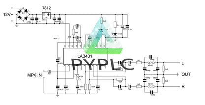 1PC 12V AC/DC 8.8*6CM LA3401 FM Stereo Decoder Board